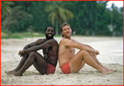 Viv Richards & Ian Botham, Antigua, West Indies.