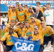 Celebrations after winning the C&G Trophy, 2005