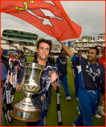 Mark Pettini & Ravi Bopara after the 2008 FPT Final