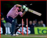 Ben Hutton is bowled by Chris Tremlett