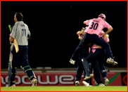 Players celebrate the 2008 Twenty20 final win v Kent 
