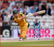 Alex Blackwell is bowled, England v Australia at the Oval. 