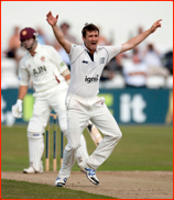 Tim Murtagh appeals as James Middlebrook is lbw