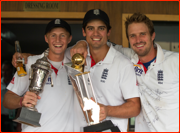 Root, Cook & Compton celebrate v India, 2012