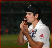 Captain Alastair Cook with The Ashes, Oval, 2013
