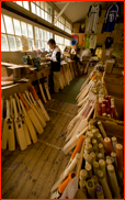 The Newbery bat workshop at the County Ground, Hove