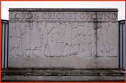 Play up...the relief by Gilbert Bayes outside Lord's Cricket Ground