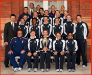 The England Team at Lord's after winning the Women's World Cup.