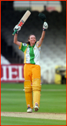 Australia's Lisa Keightley celebrates first century at Lord's by a woman.