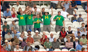 Mushtaq Ahmed fans during the last C&G Final, Lord's