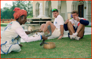 Robin Smith & Alec Stewart on the back foot, Jaipur, India.