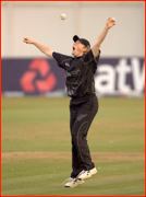 NZ's Haidee Tiffen celebrates catching England's Claire Taylor, T20, Hove.