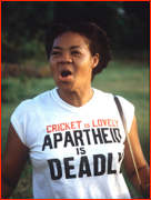 An anti-apartheid demonstrator, St Vincent.