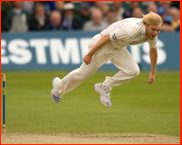 Mark Davies bowling