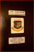 Colonel Zaki's office door.