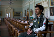 Pakistan captain Salman Butt sits in the Long Room, Lord's.